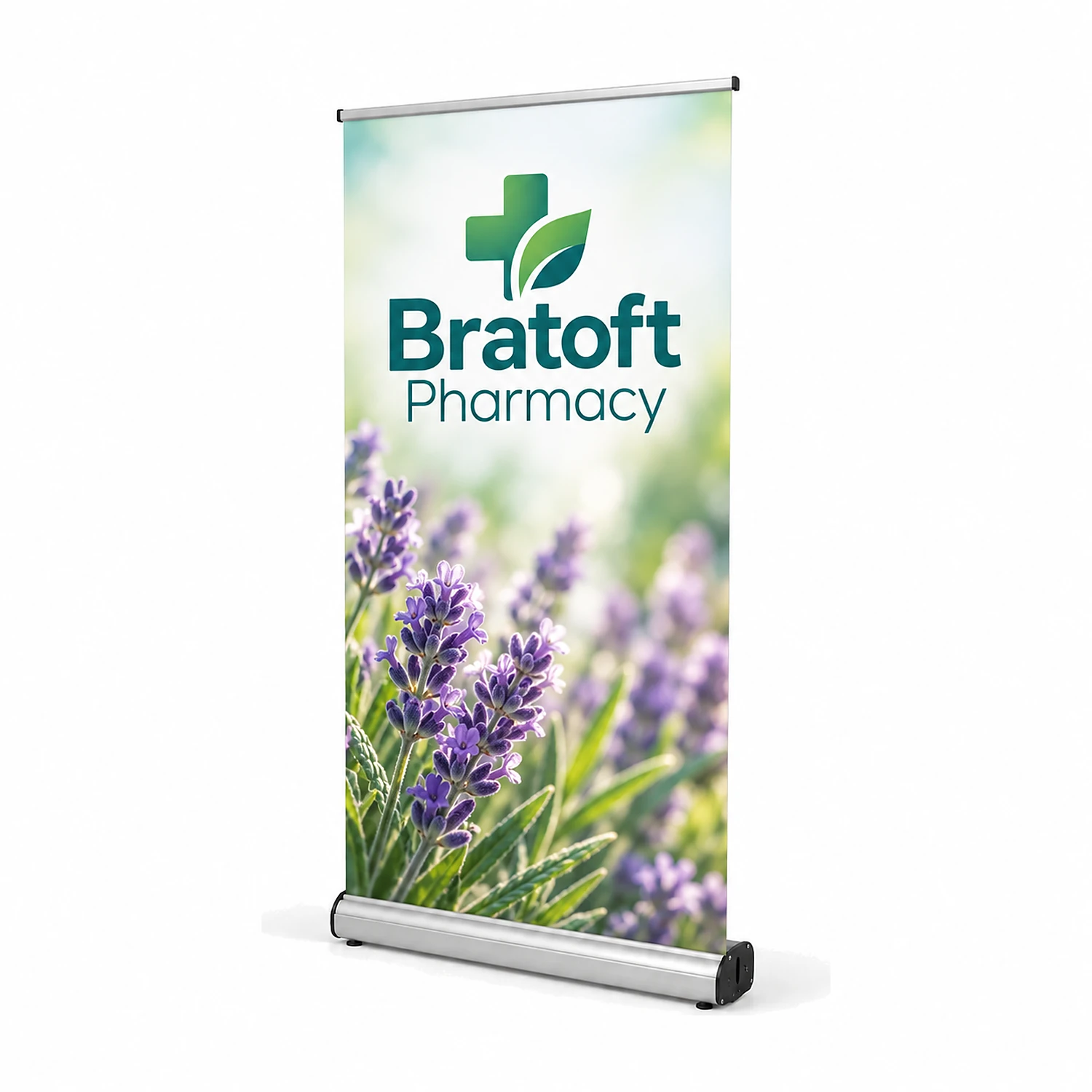 Senator Duo Roller Banner 1m Wide, shown with example artwork