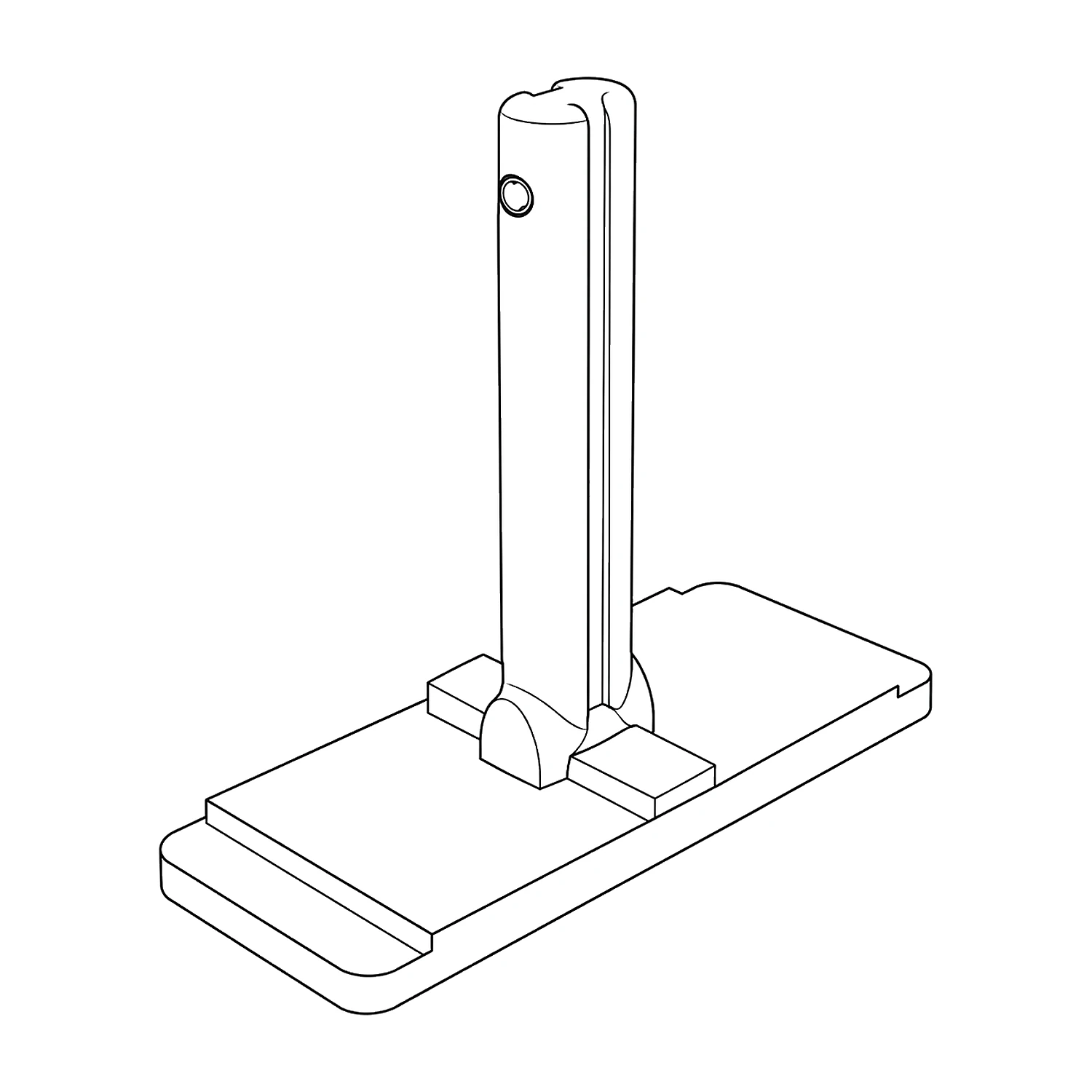Line drawing of the small middle frame foot