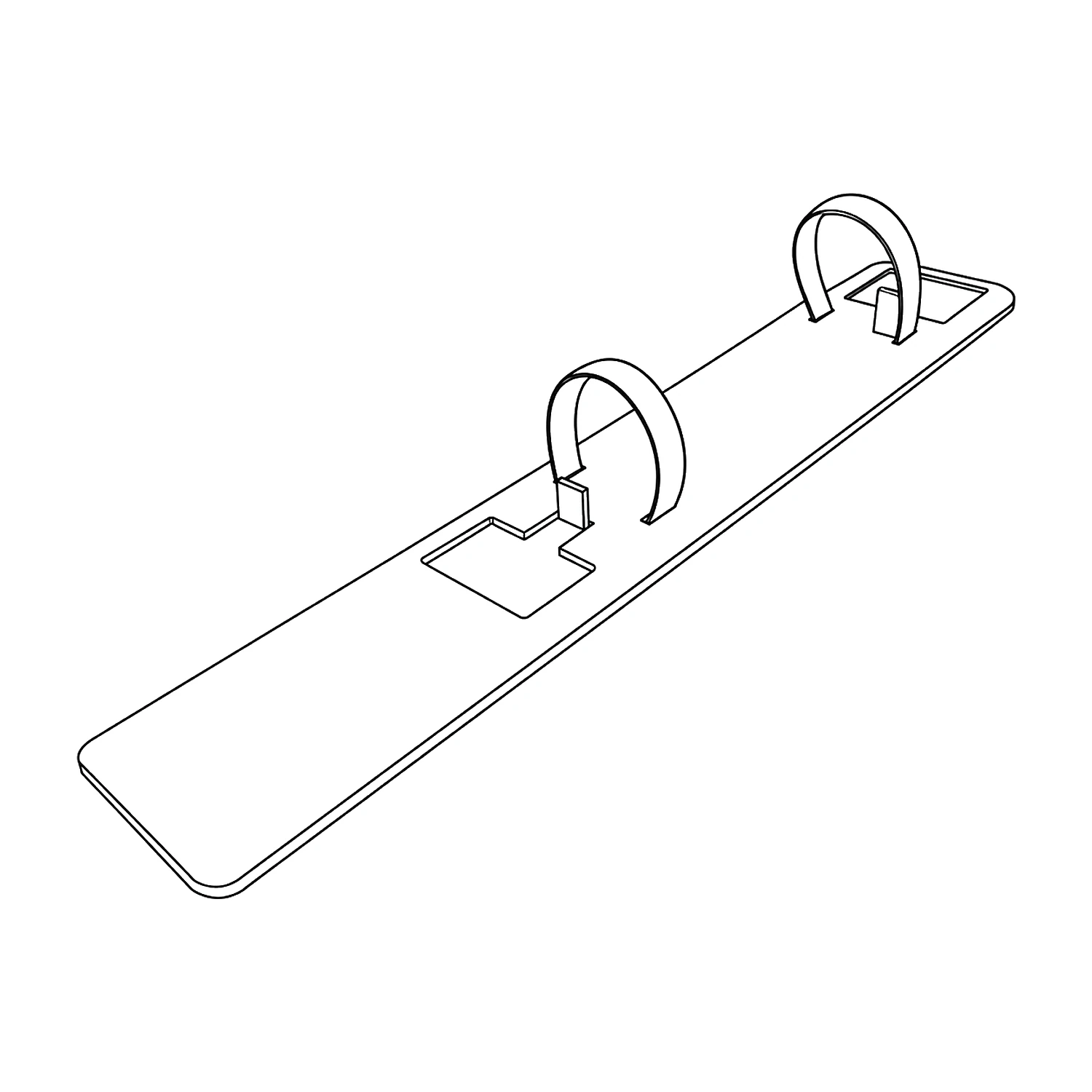 Line drawing of a pop-up stand stabilising foot