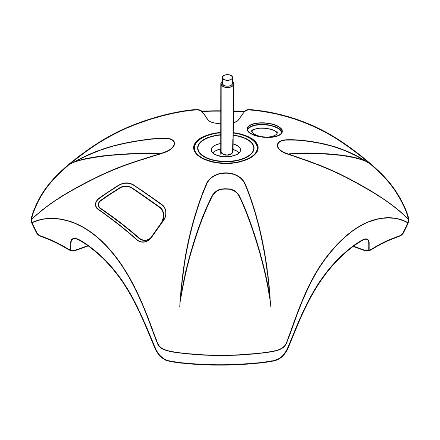 Stackable water flag base line drawing