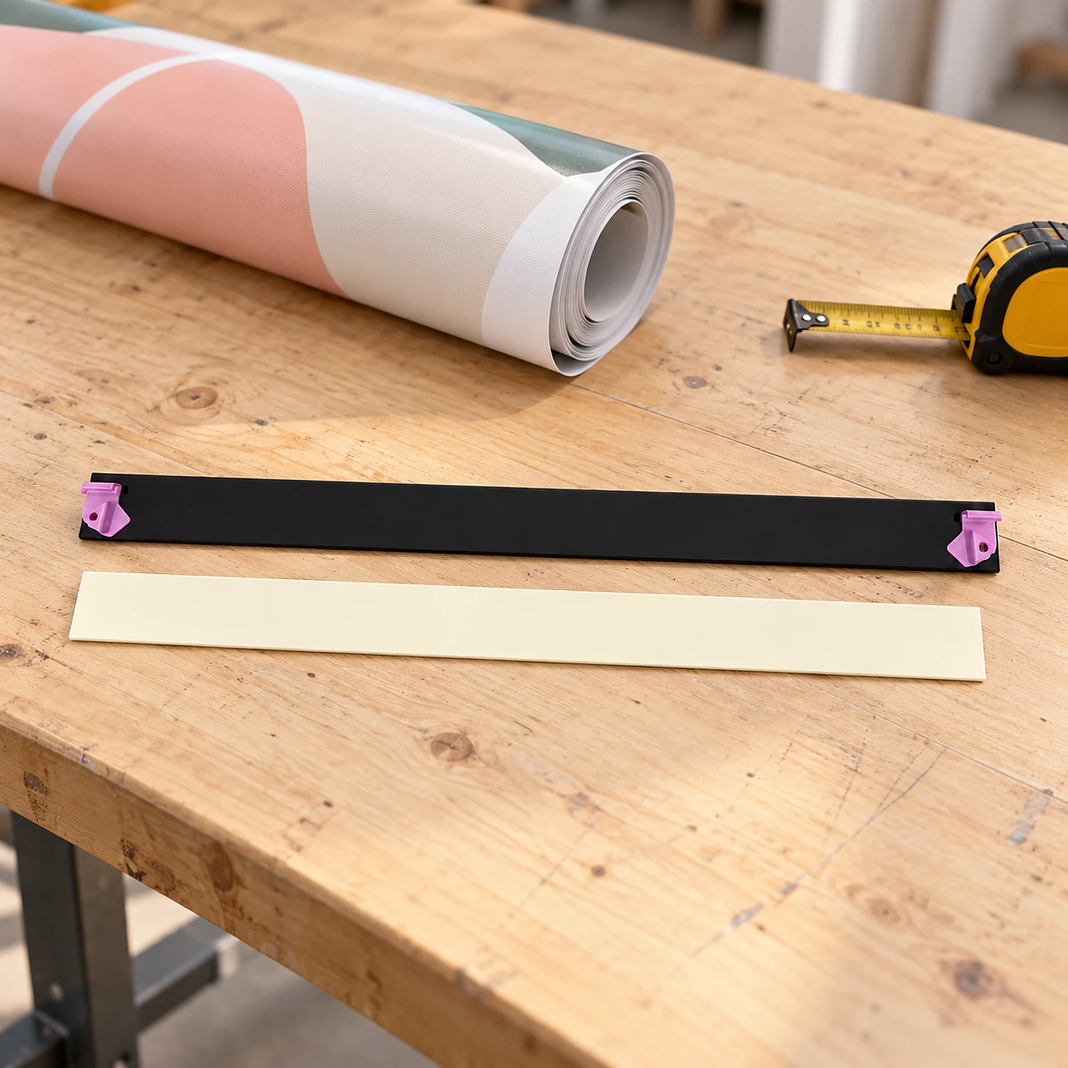 Hanger and kicker set on a workbench