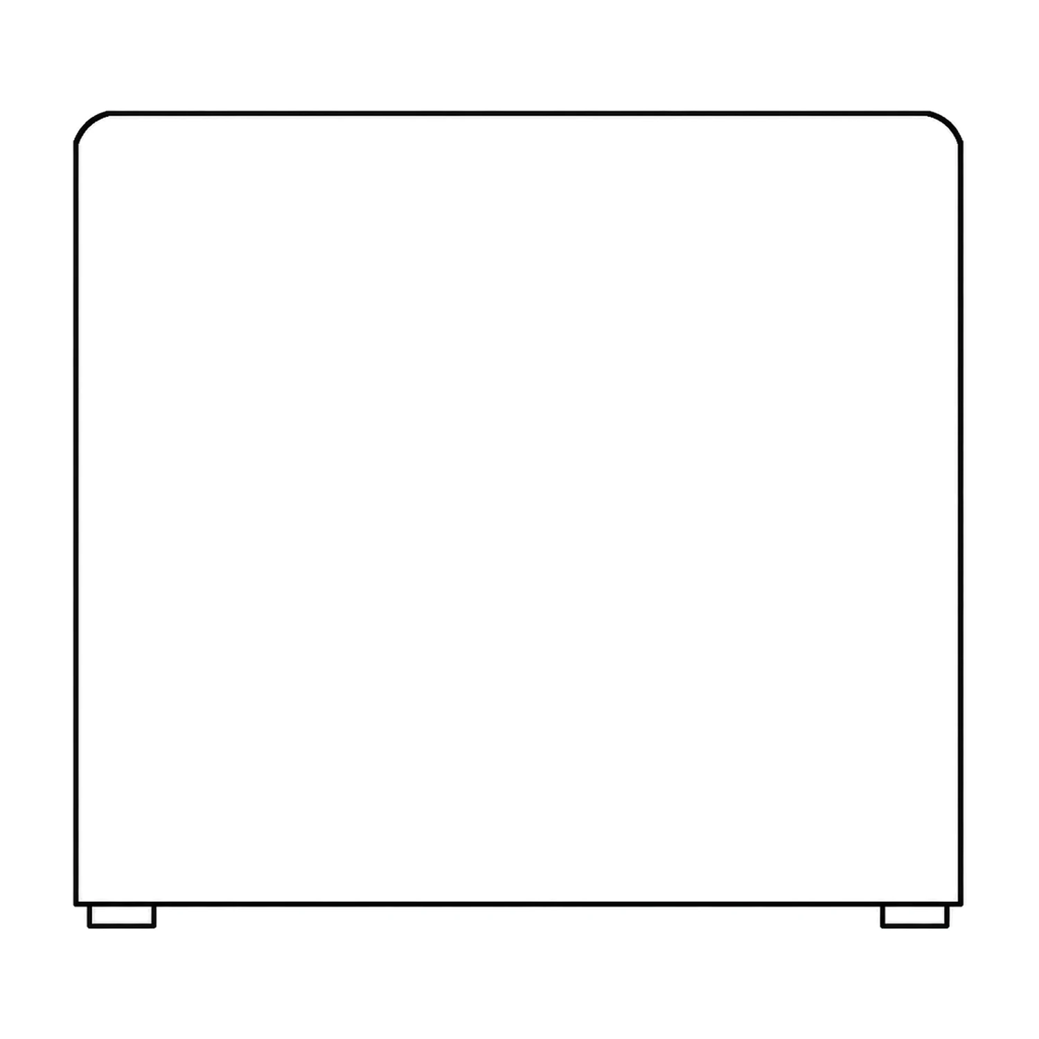 Straight Stretch Fabric Display Wall line drawing