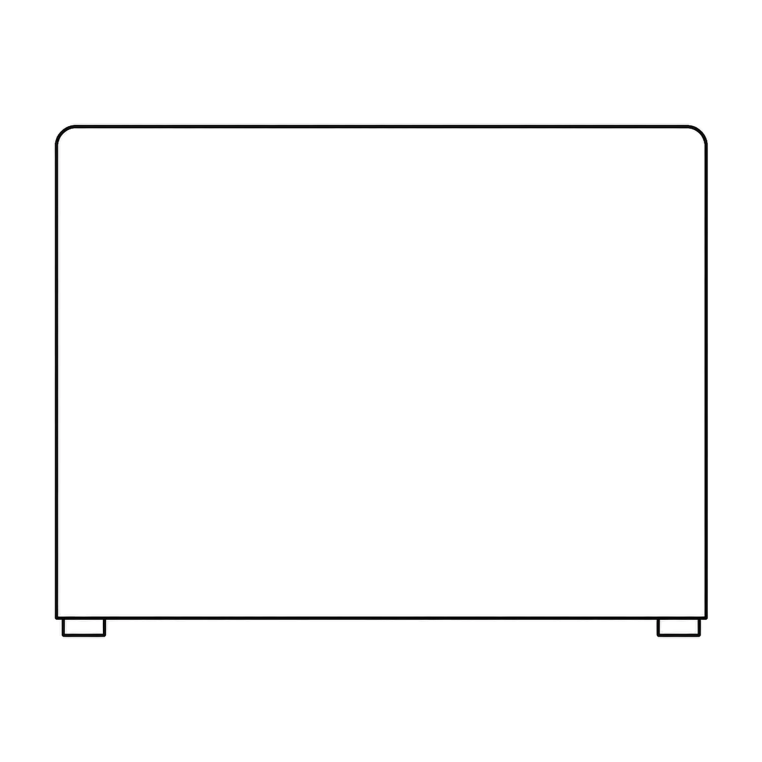 Straight Stretch Fabric Display Wall line drawing
