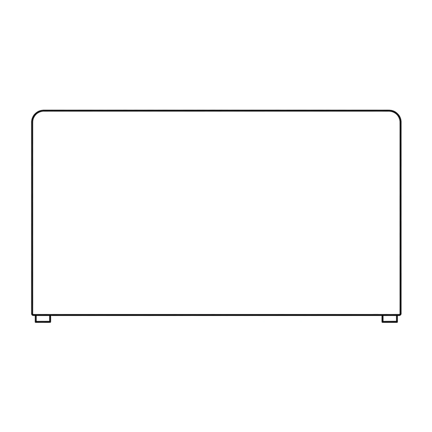 Straight Stretch Fabric Display Wall line drawing