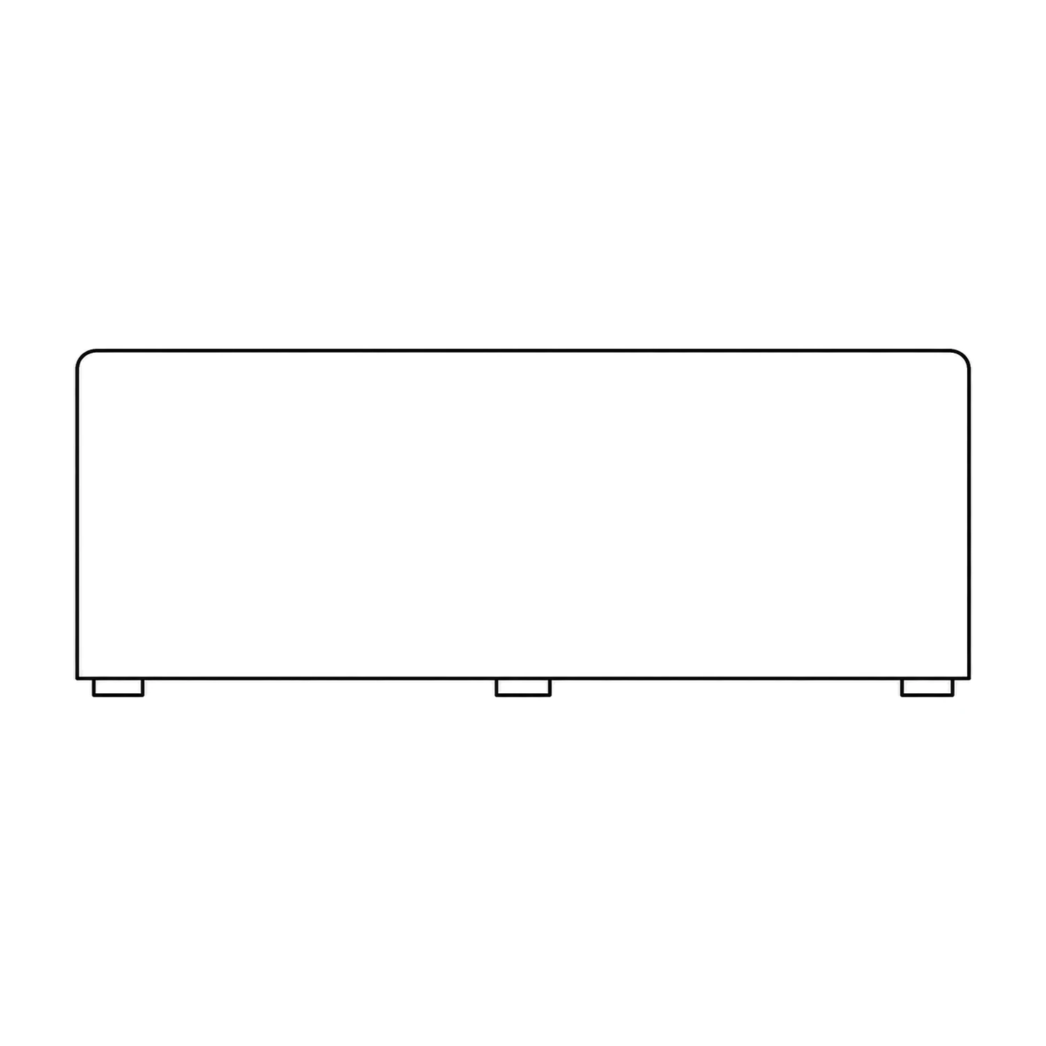Straight Stretch Fabric Display Wall line drawing