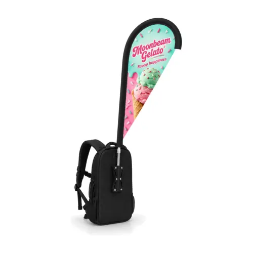 Street Flag Backpack Flag with Quill Flag with example artwork