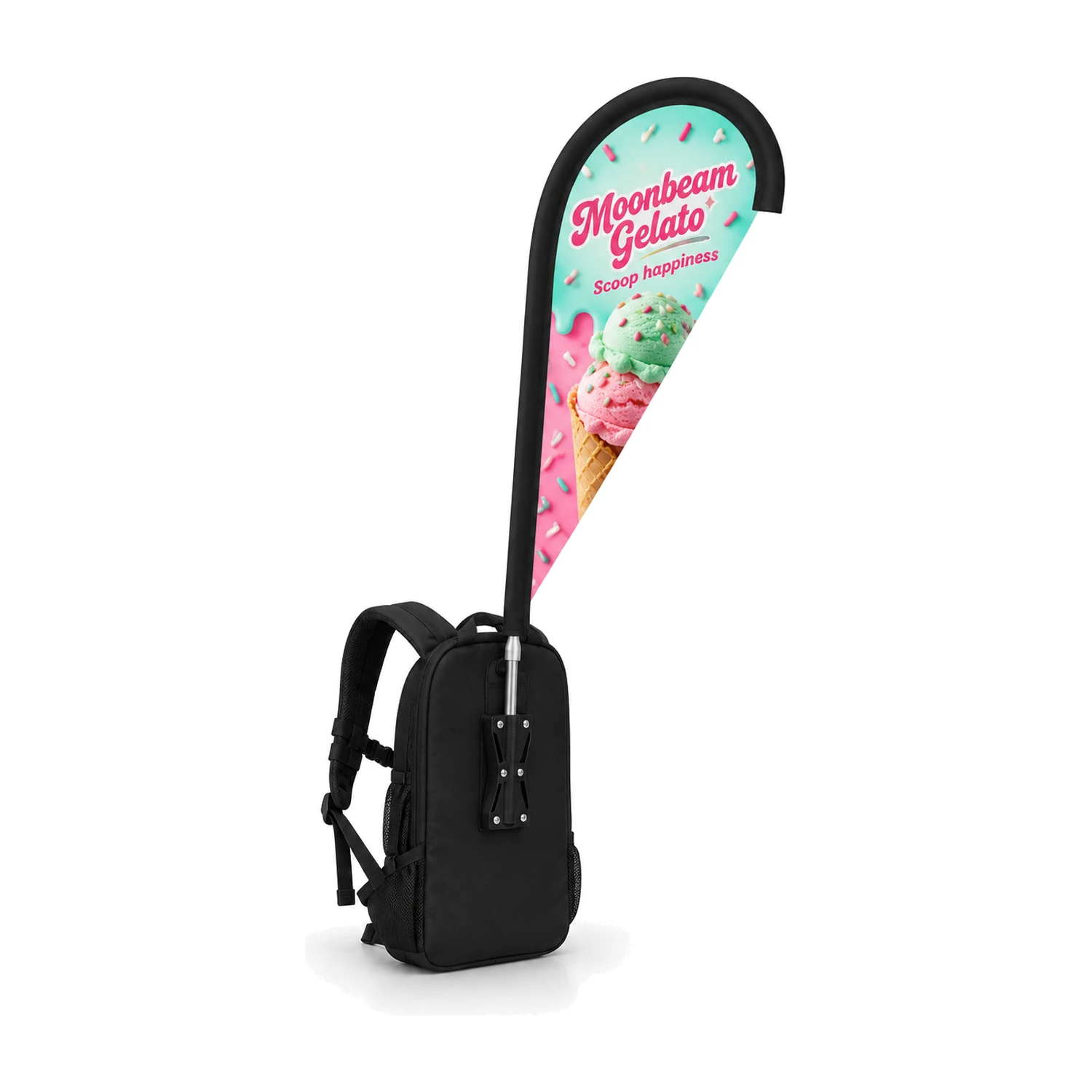 Street Flag Backpack Flag with Quill Flag with example artwork