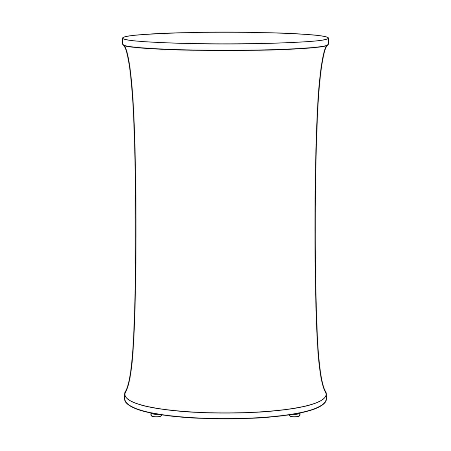 Stretch Fabric Oval Counter line drawing