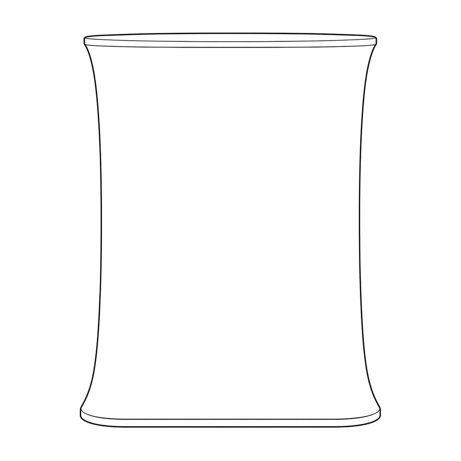 Stretch Fabric Rectangle Counter with Rear Hook and Loop Join line drawing