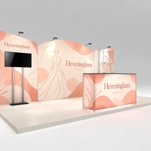 Swan - 3m x 6m Inline Display, shown with example artwork