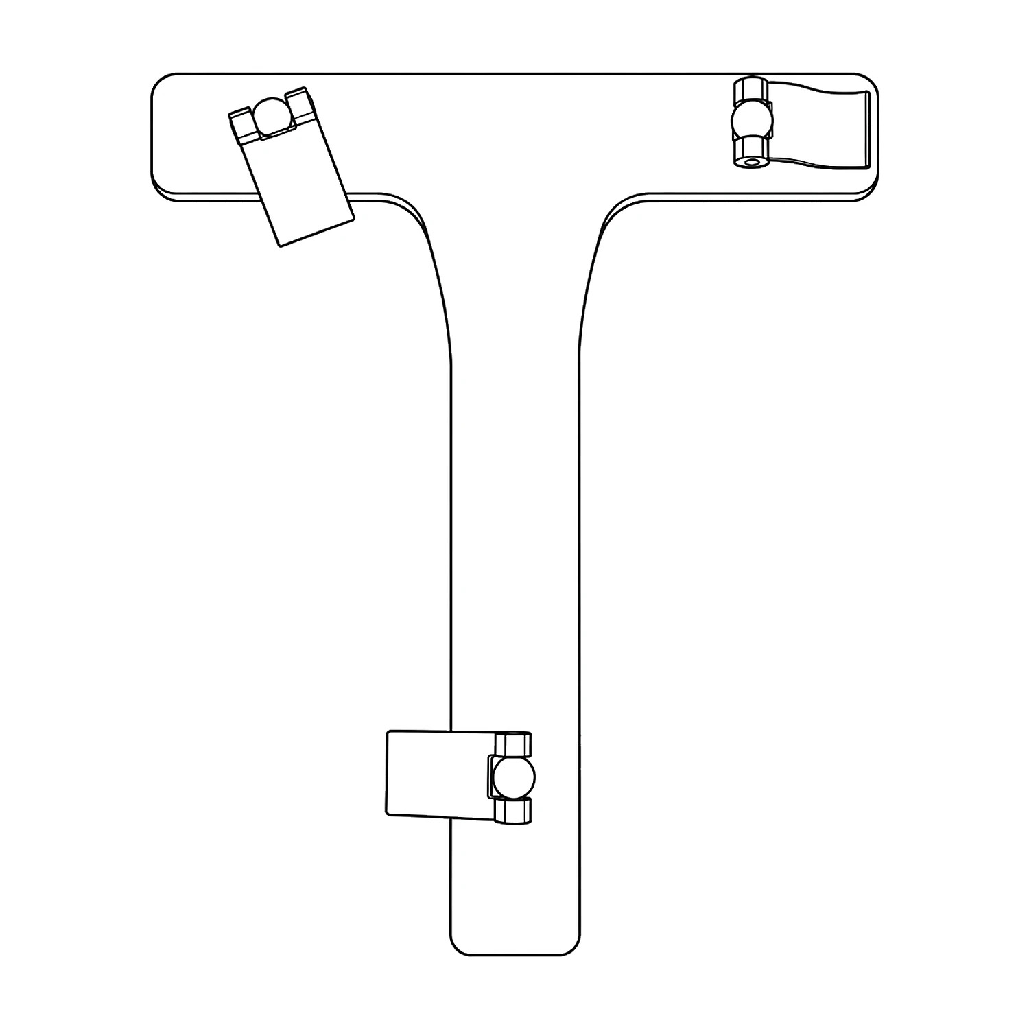 T-shape connector line drawing