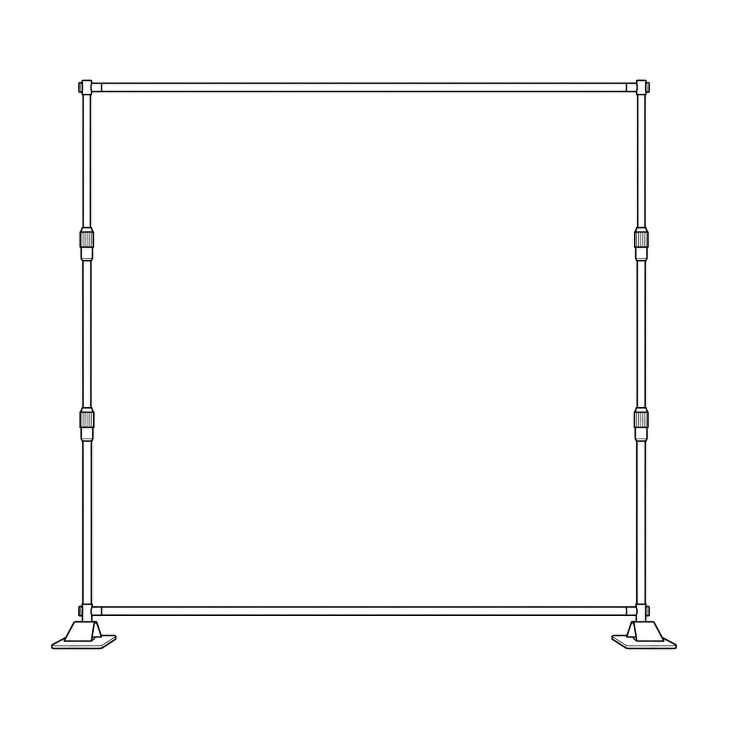 Torque Banner Stand 2.4m x 2.4m line drawing