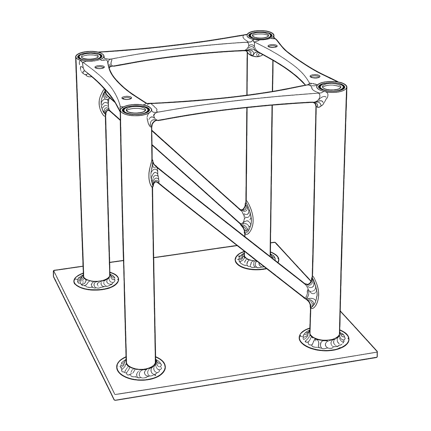 Truss 250mm base section line drawing