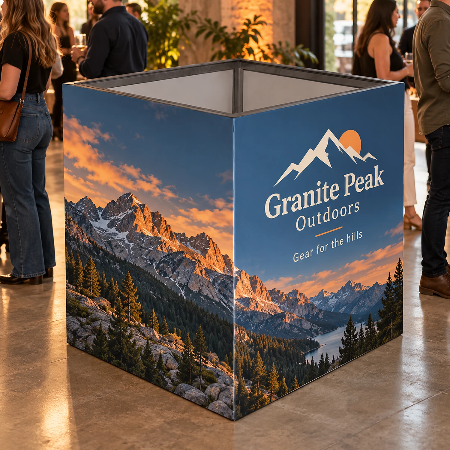 Vector Modular Display Module in use at a product launch event
