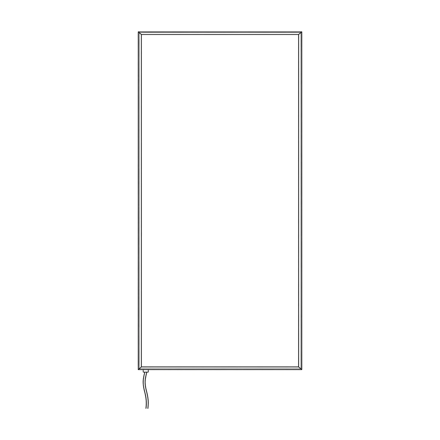 Wall Mounted LED Lightbox line drawing