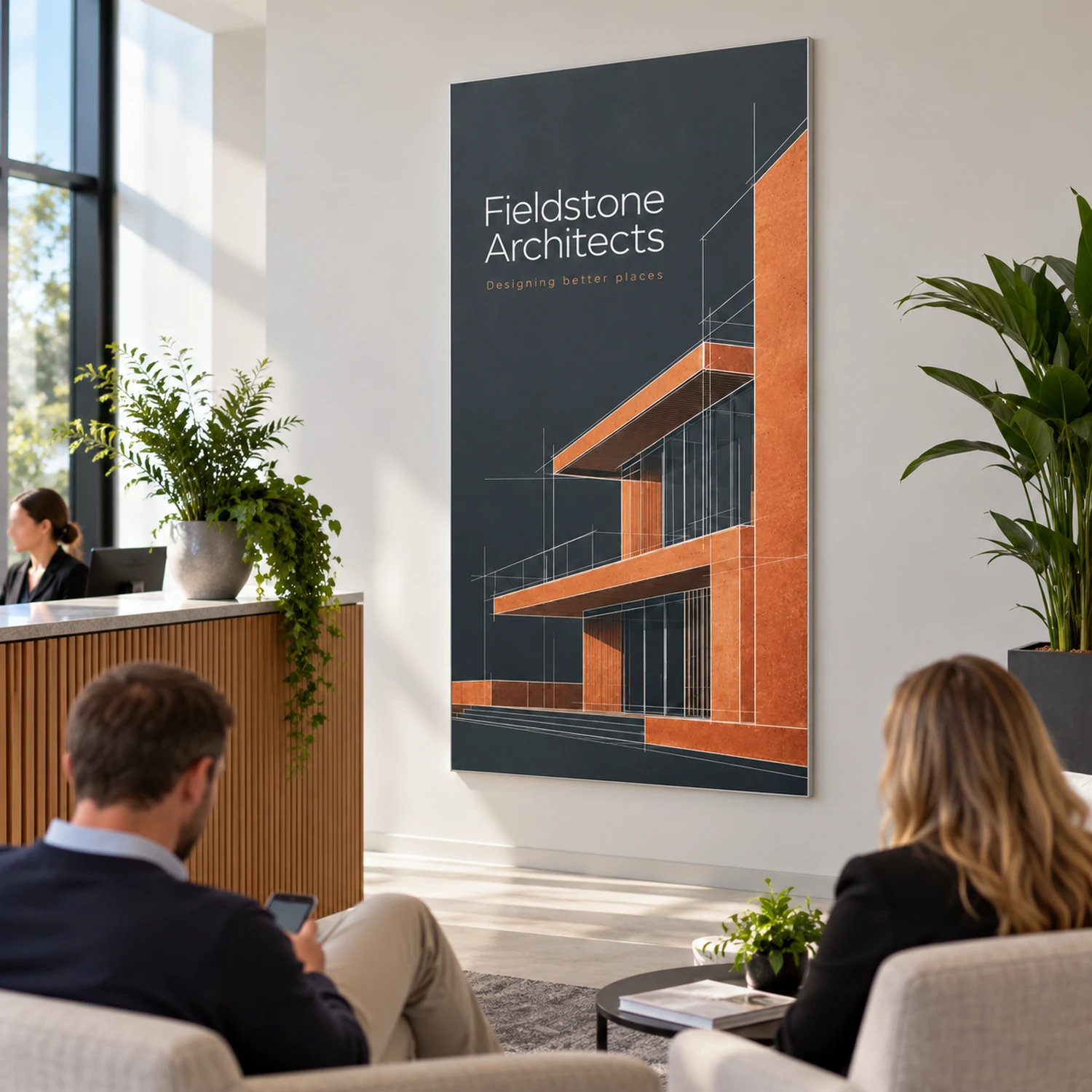 Wall Mounted SEG Fabric Frame in use at an event
