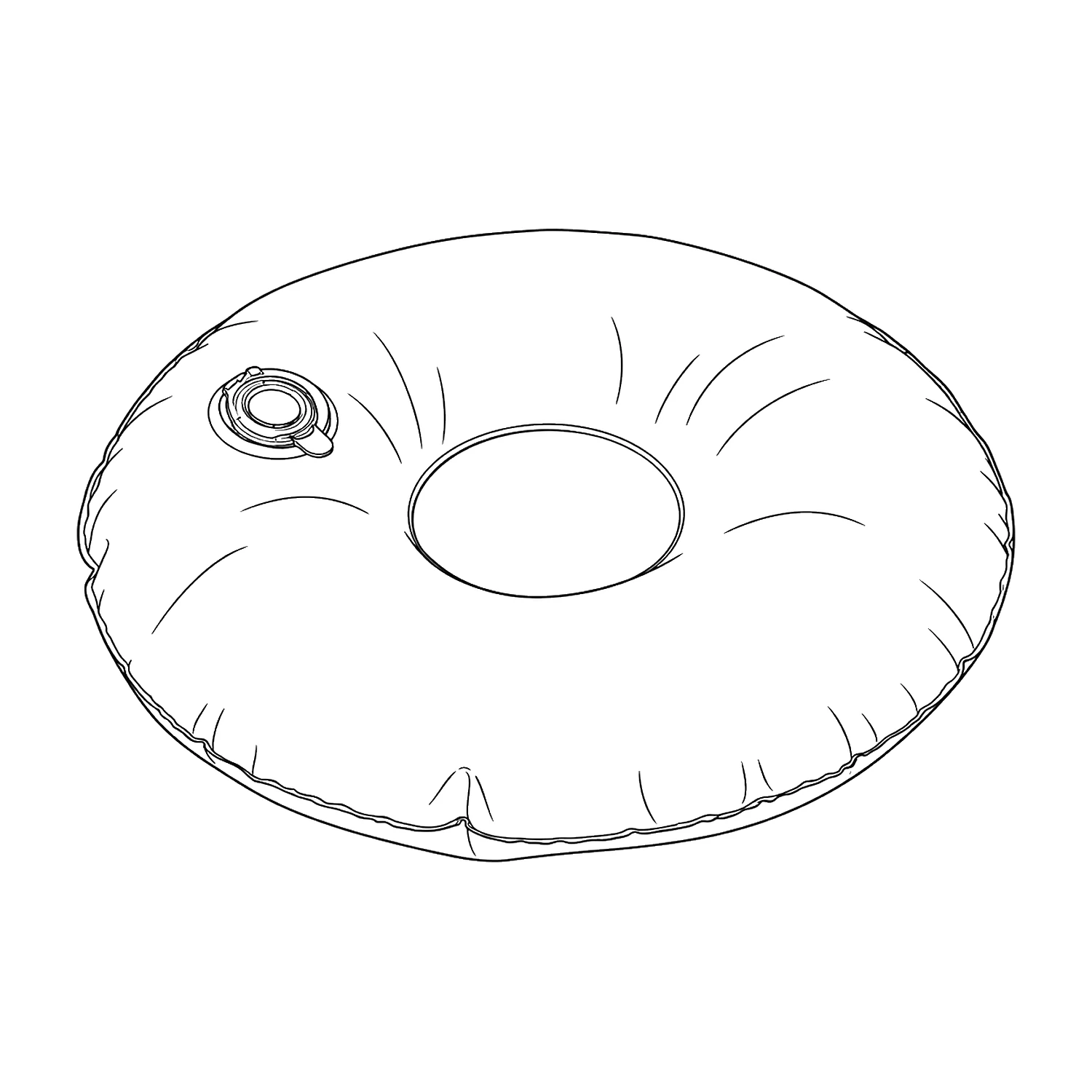 Water weight ring line drawing