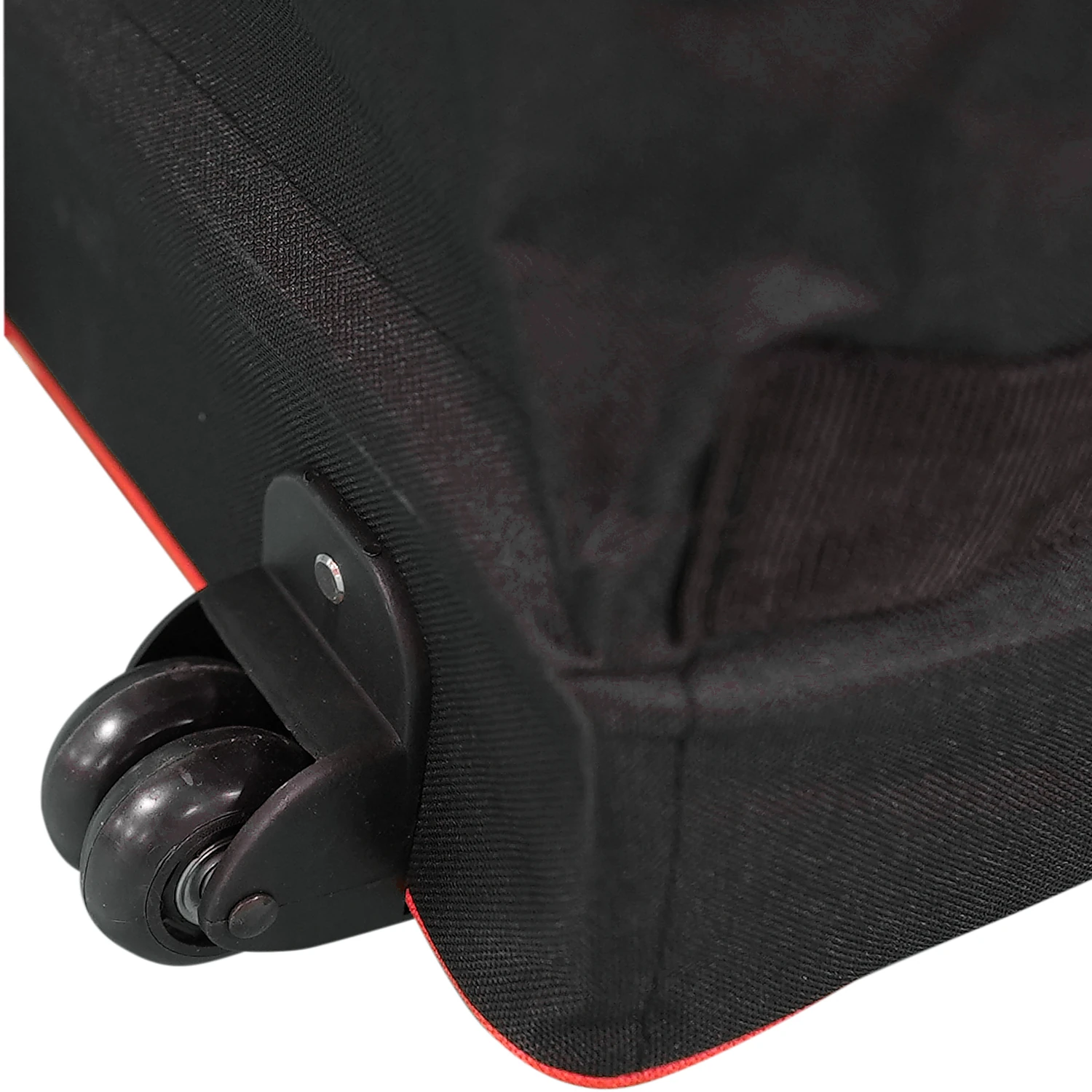 Carry bag wheels close up