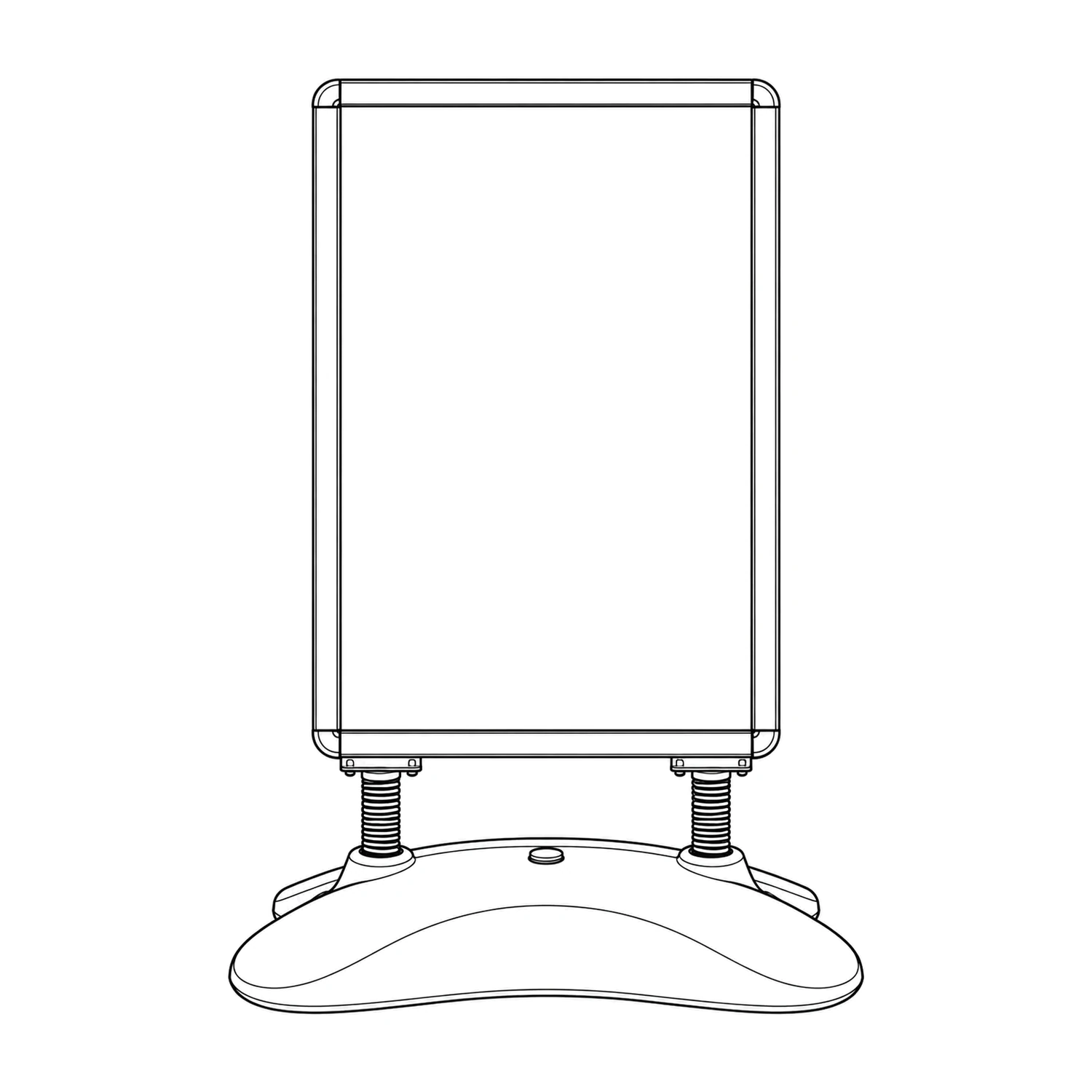 Whirlwind Water Base Swing Sign A0 line drawing