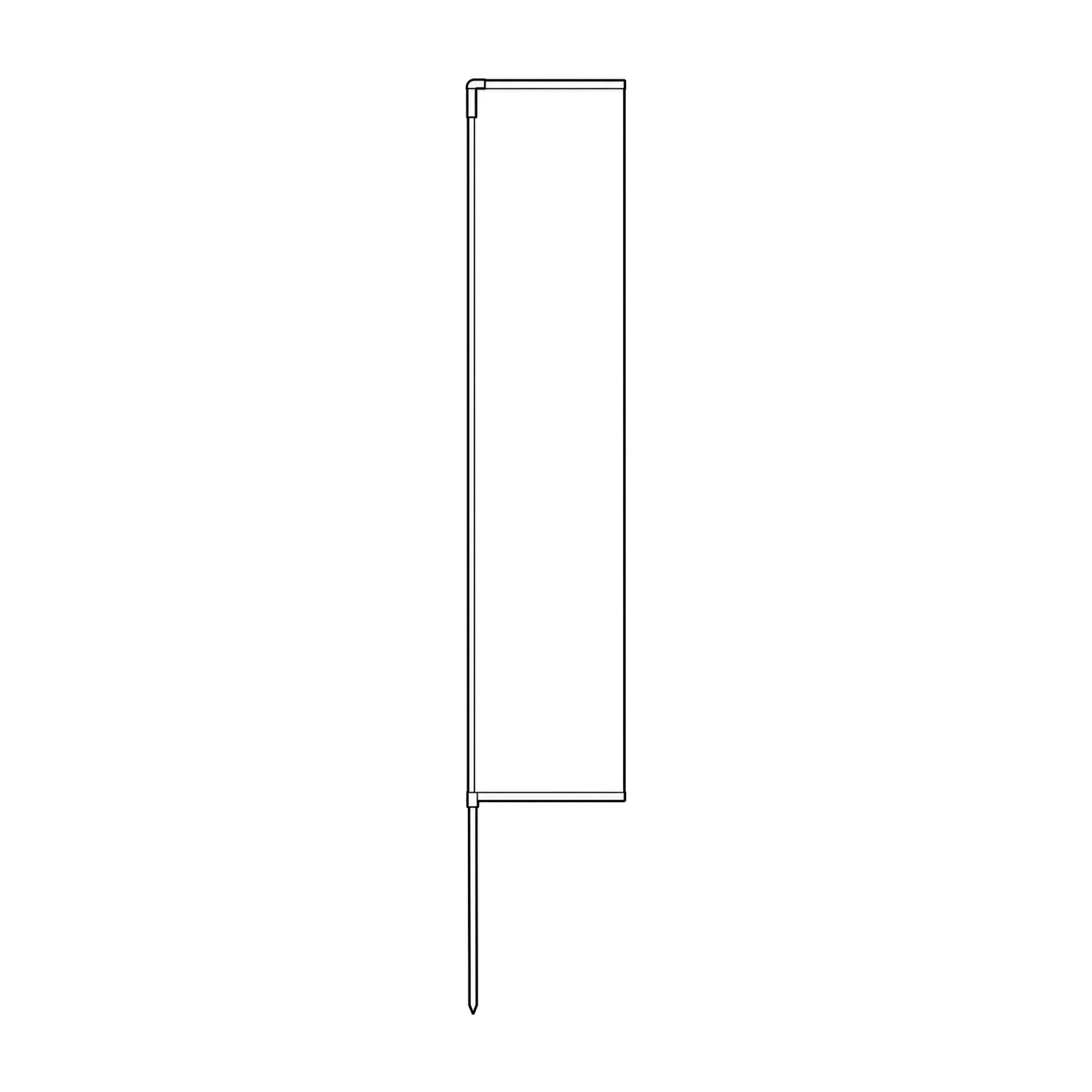 Zoom+ Edge Flag Extra Large, 5m Tall line drawing