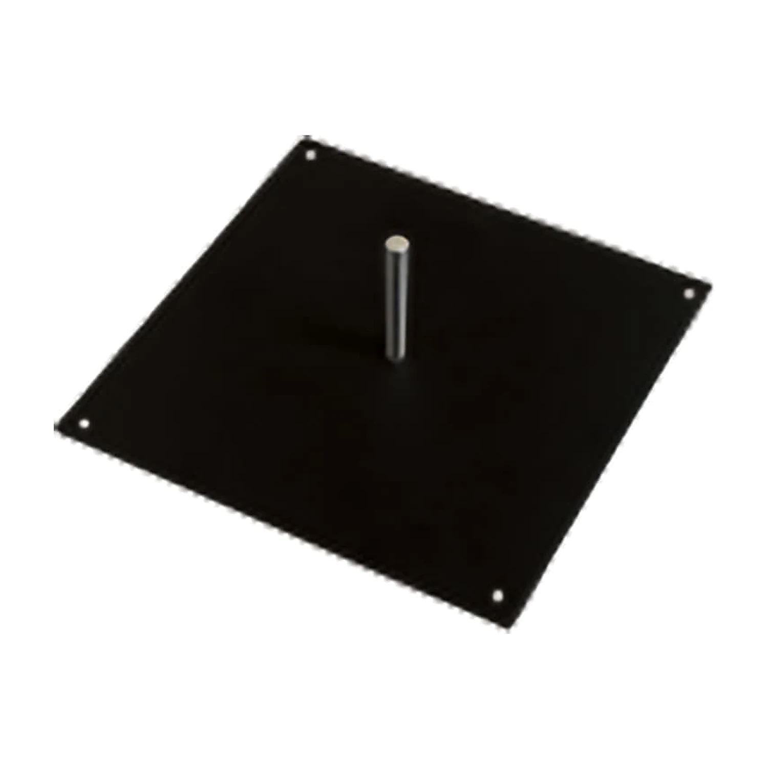 Square steel flag base with central spigot