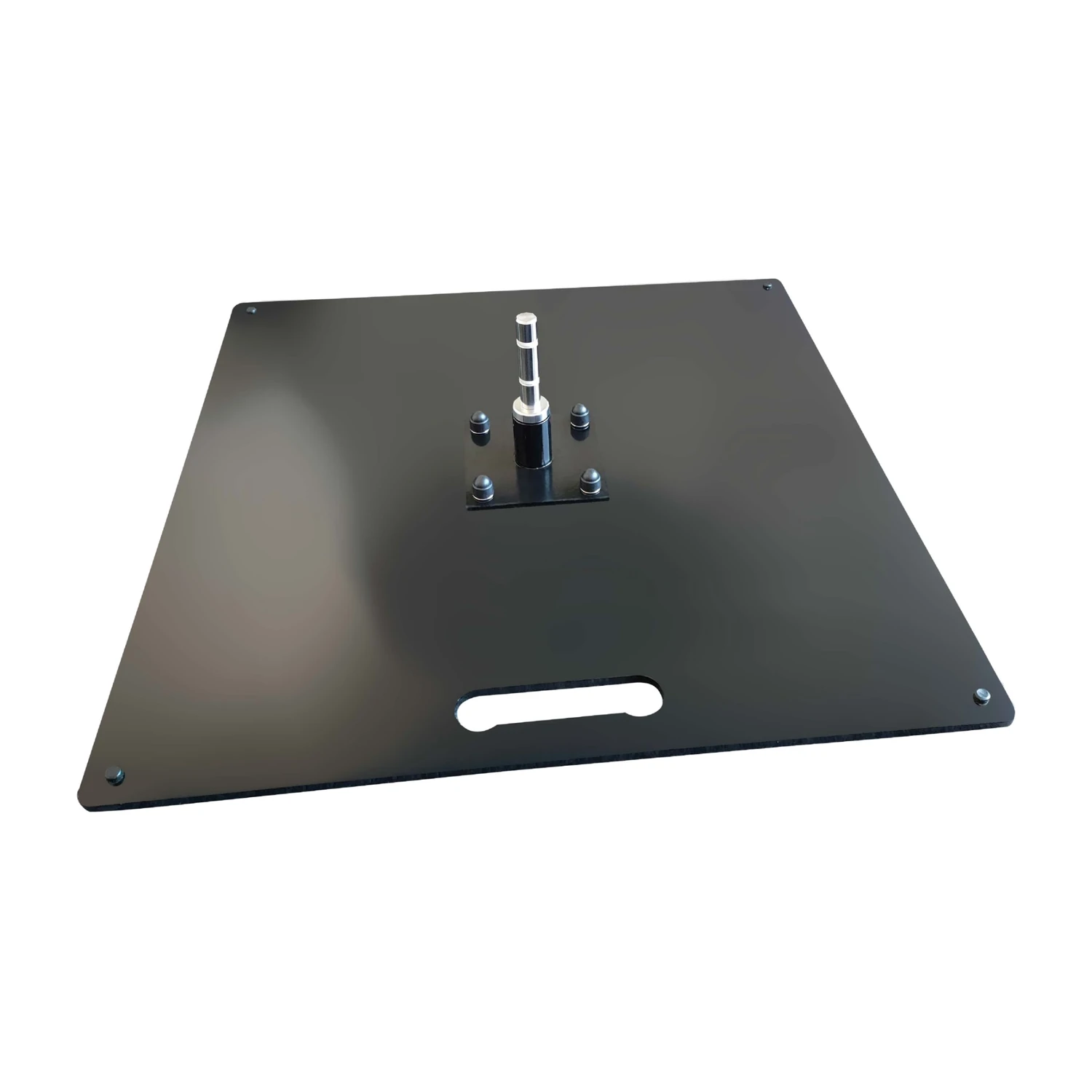 Square flag base showing the spigot bracket and carry handle slot