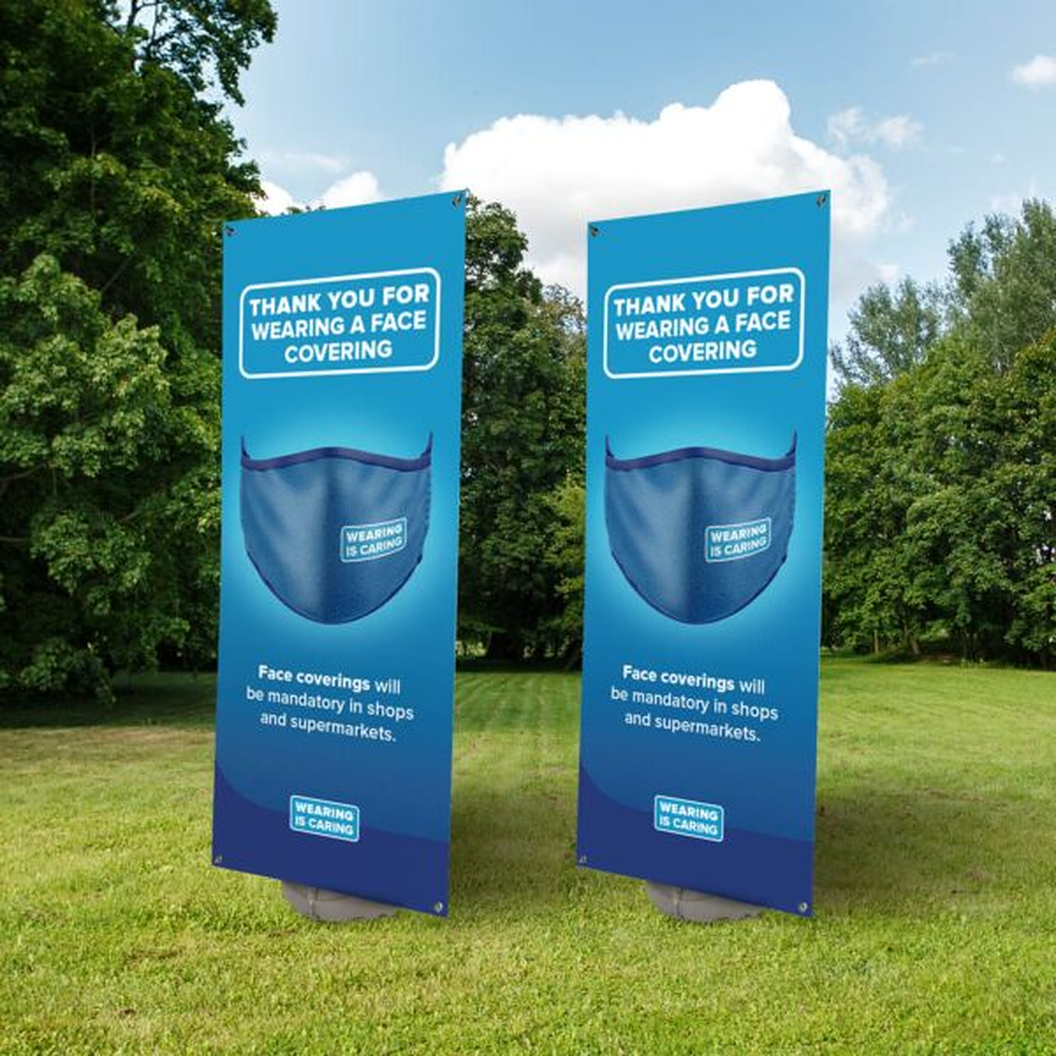 Blizzard Banner - Outdoor Display - 800mm Wide with PVC Graphic - Image 2