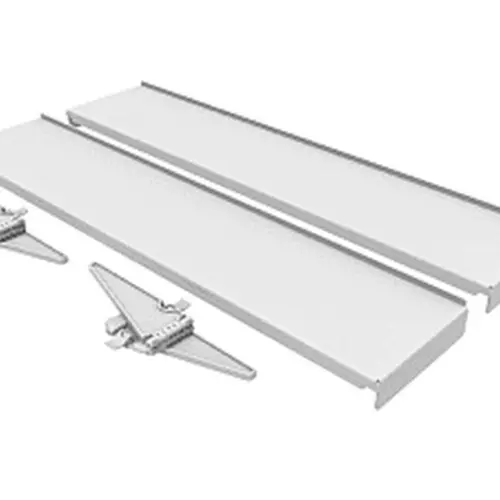 Double-Sided Shelf Display - 1m Wide - White