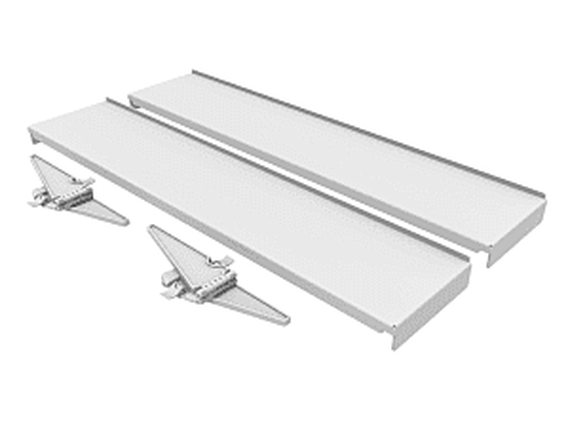 Double-Sided Shelf Display - 1m Wide - White