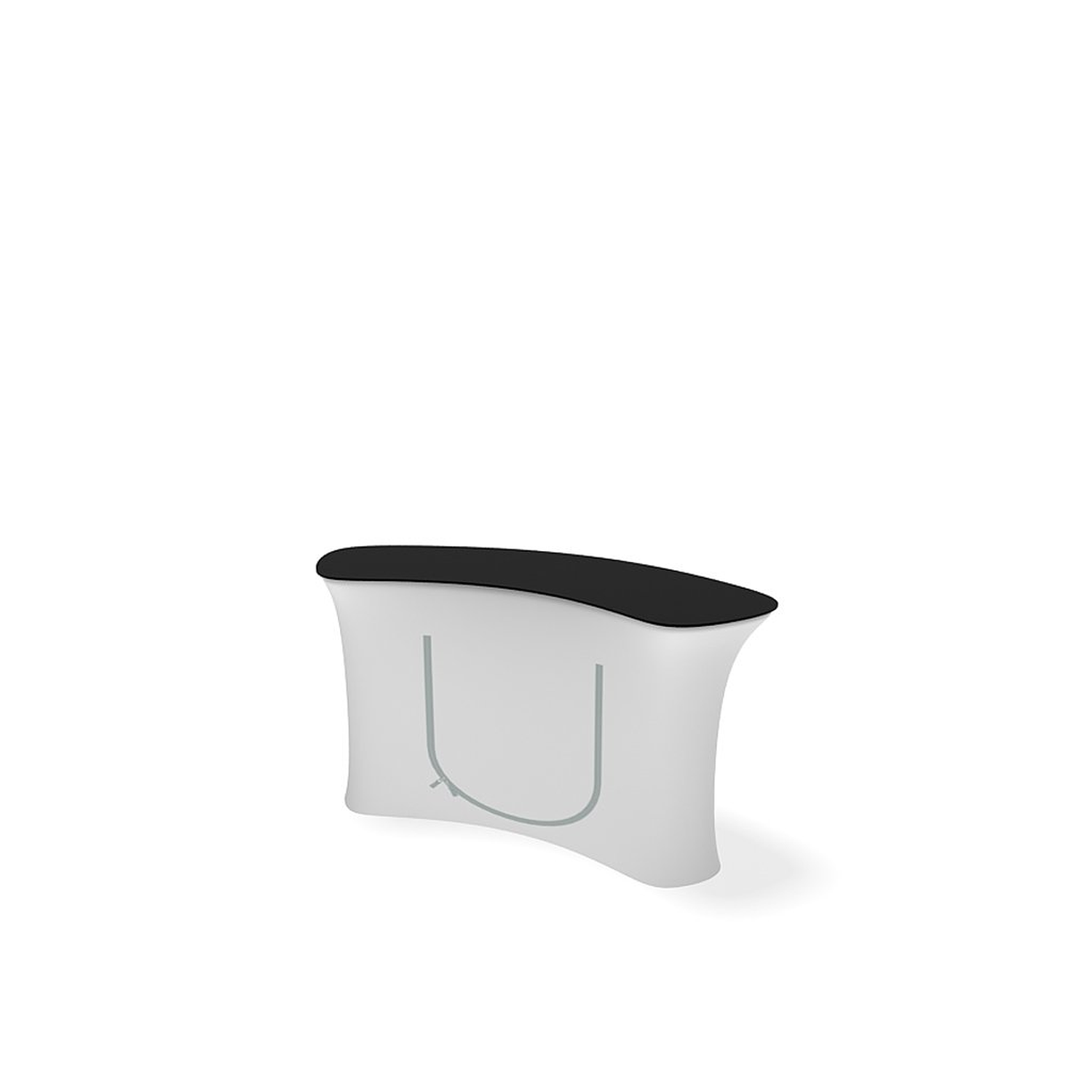 WaveLine InfoDesk Counter - Convex Curved - 68.4" x 26.9" x 39.4" - Image 3