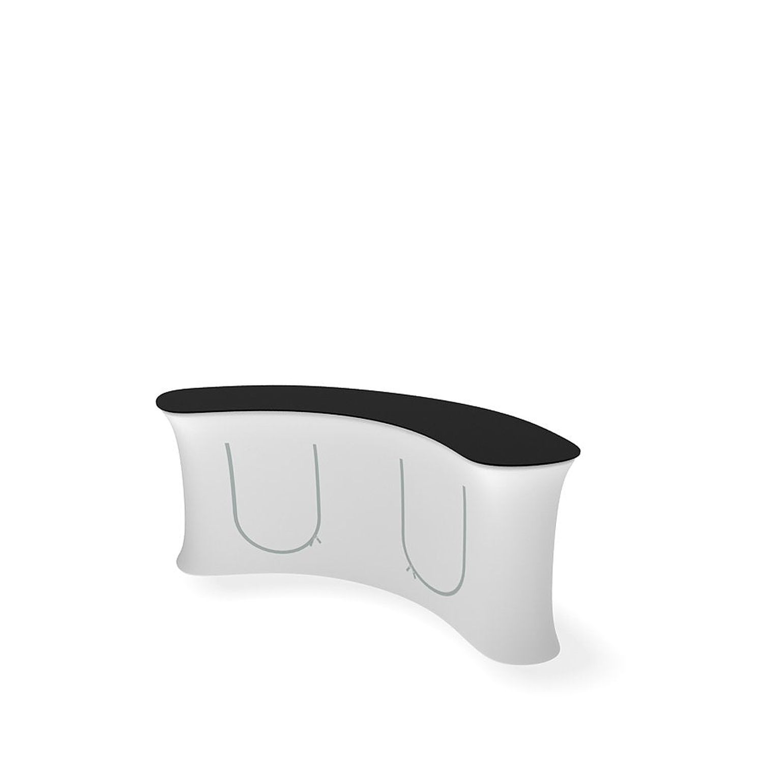 WaveLine InfoDesk Counter - Convex Curved - 88.8" x 33.6" x 39.4" - Image 3