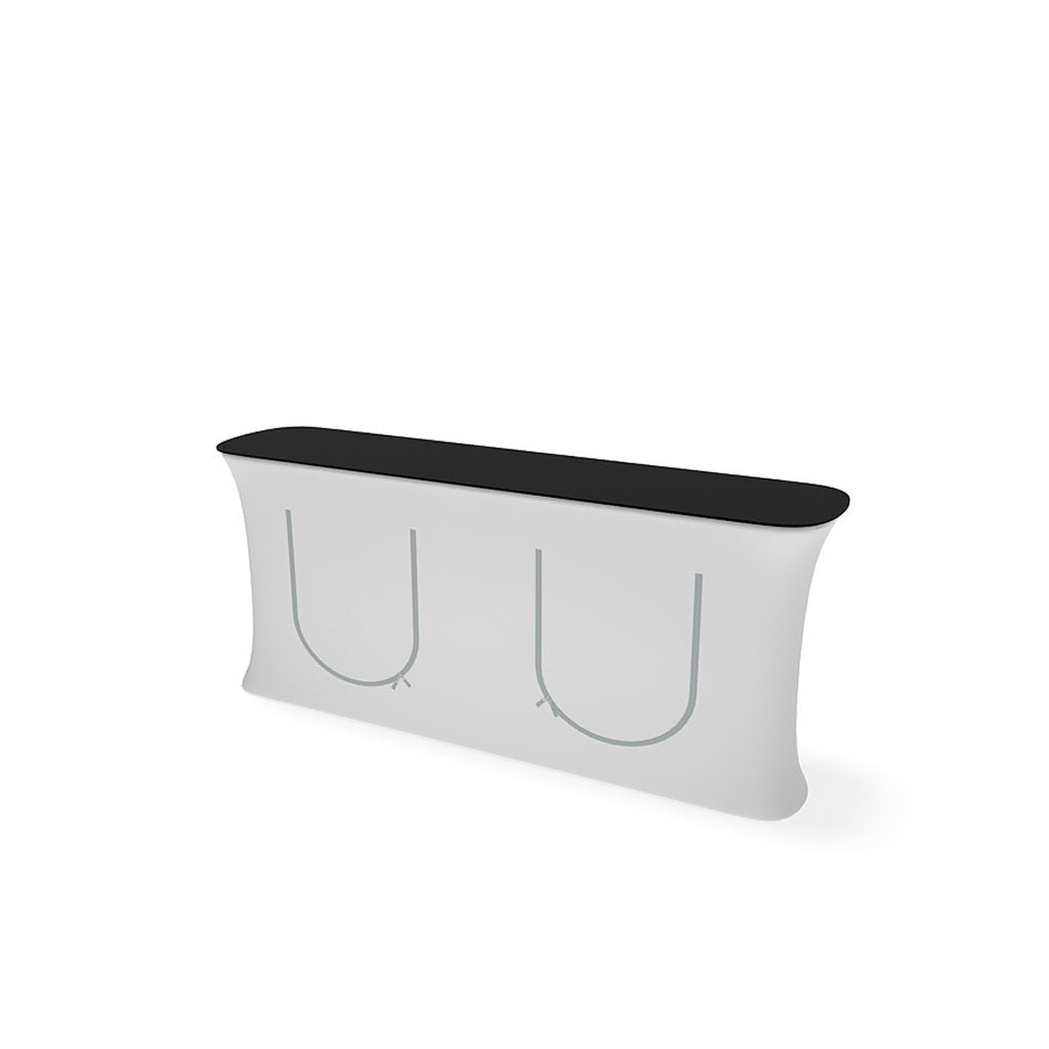 WaveLine InfoDesk Counter - Straight - 92.6" x 19.2" x 39.4" - Image 3
