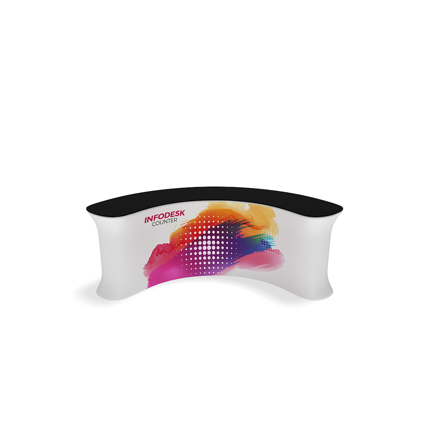 WaveLine InfoDesk Counter - Concave Curved - 104.4" x 43.2" x 39.4"