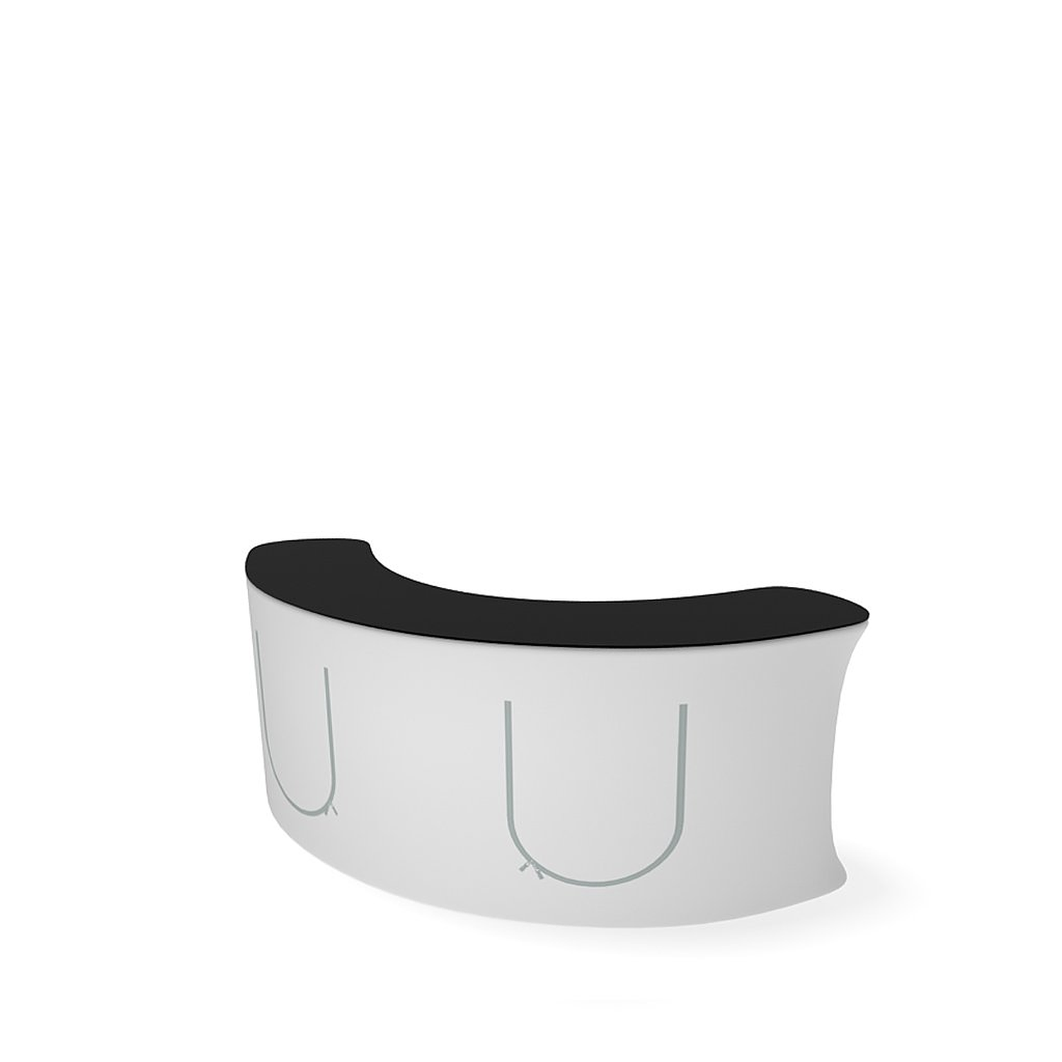 WaveLine InfoDesk Counter - Concave Curved - 104.4" x 43.2" x 39.4" - Image 3