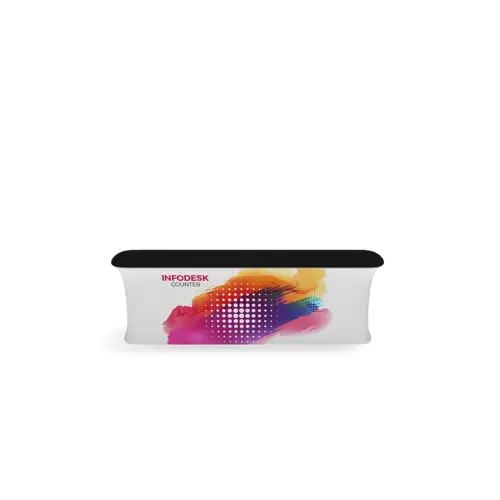 WaveLine InfoDesk Counter - Straight - 116.4" x 19.2" x 39.4"