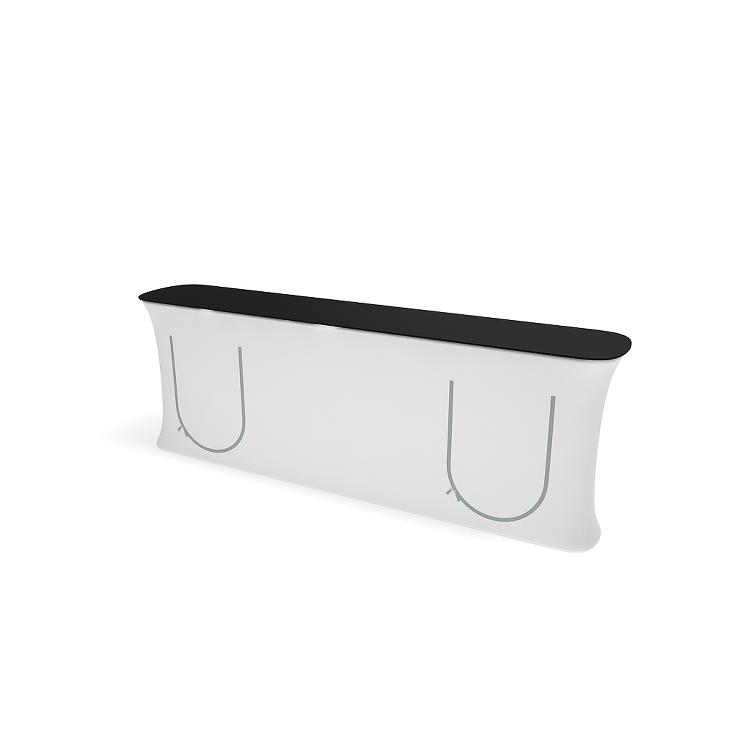 WaveLine InfoDesk Counter - Straight - 116.4" x 19.2" x 39.4" - Image 3