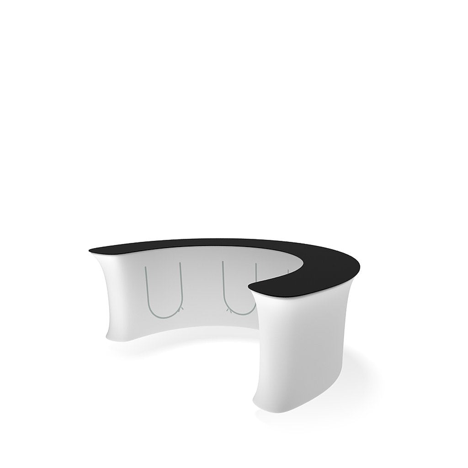 WaveLine InfoDesk Counter - Convex Curved Display - 118.6" x 74" 39.4" - Image 3