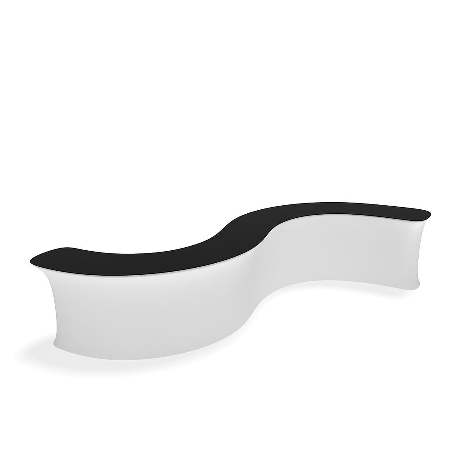 WaveLine InfoDesk Counter - S-Shaped - 186.6" x 42.8" x 39.4" - Image 2
