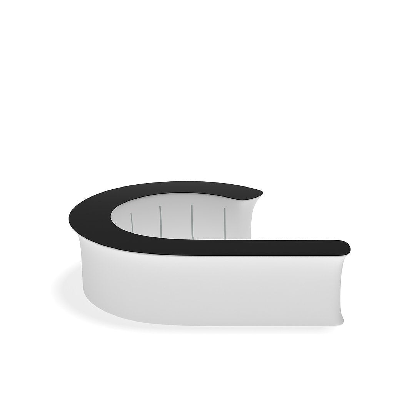 WaveLine InfoDesk Counter - J-Shaped - 116.8" x 118.8" x 39.4" - Image 6