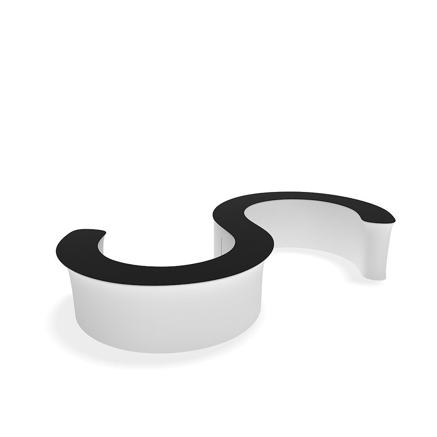 WaveLine InfoDesk Counter - S-Shaped - 221.2" x 153.6" x 39.4" - Image 2