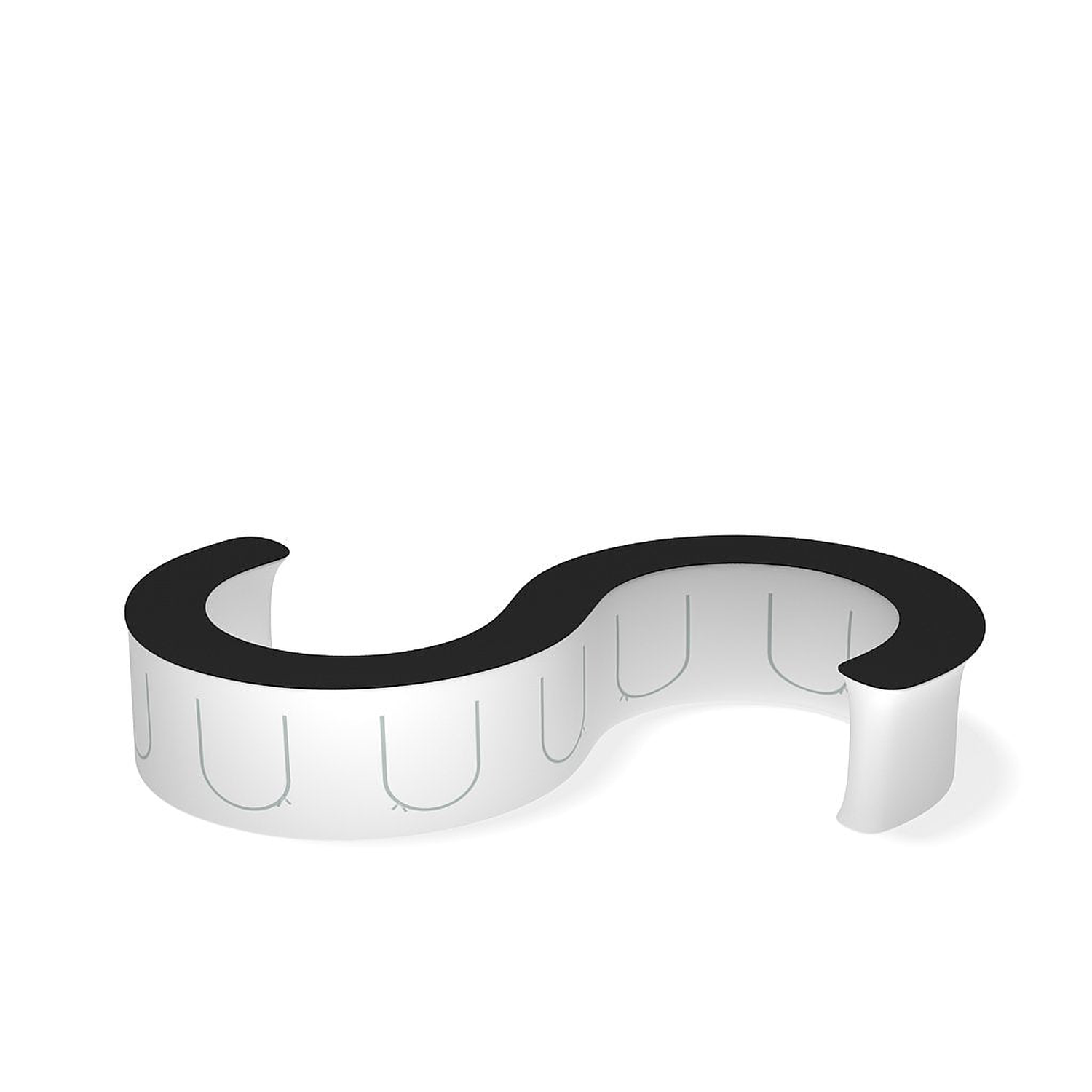 WaveLine InfoDesk Counter - S-Shaped - 221.2" x 153.6" x 39.4" - Image 3