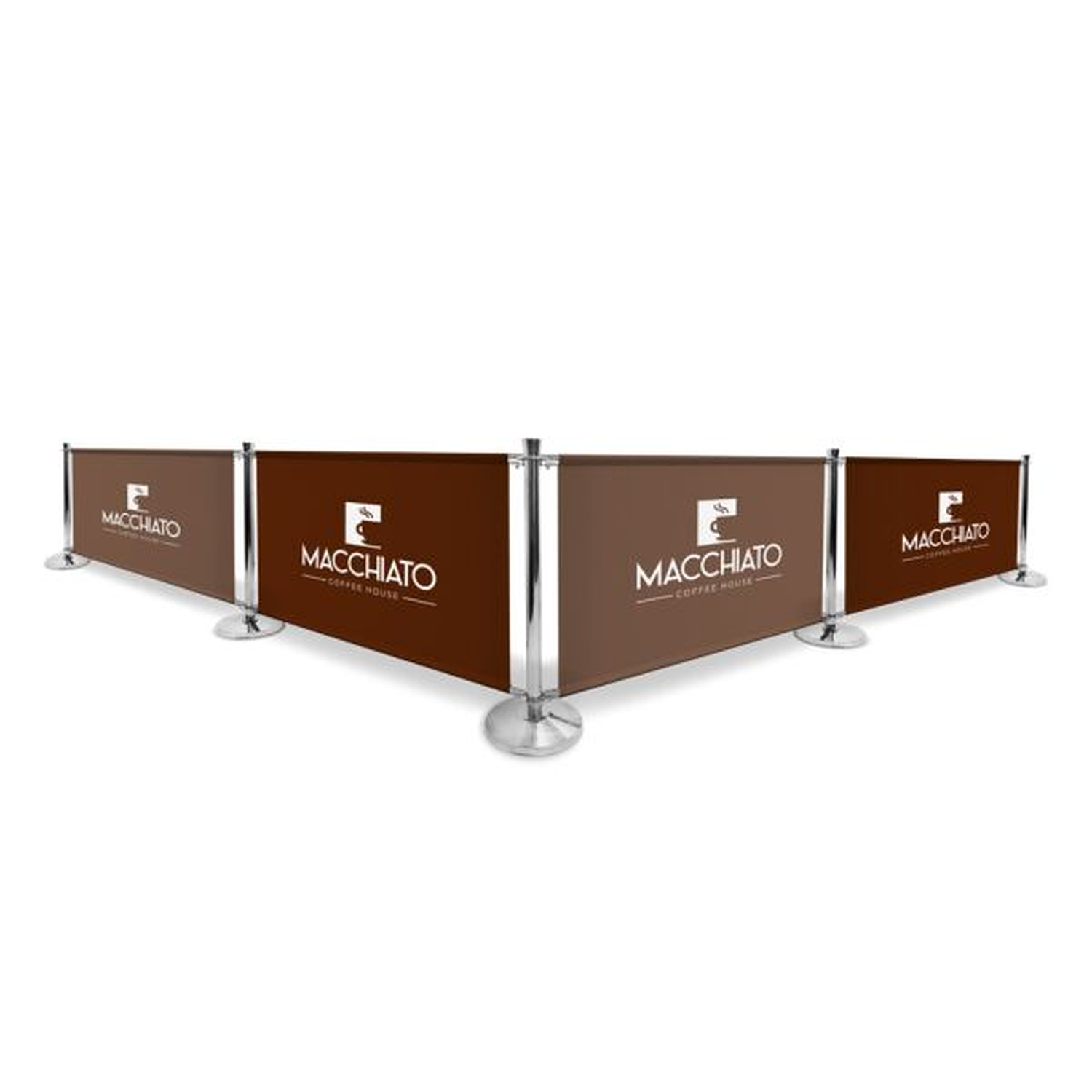 Macchiato Café Barrier Kit - Single-Sided - 2000mm - Display Polyester