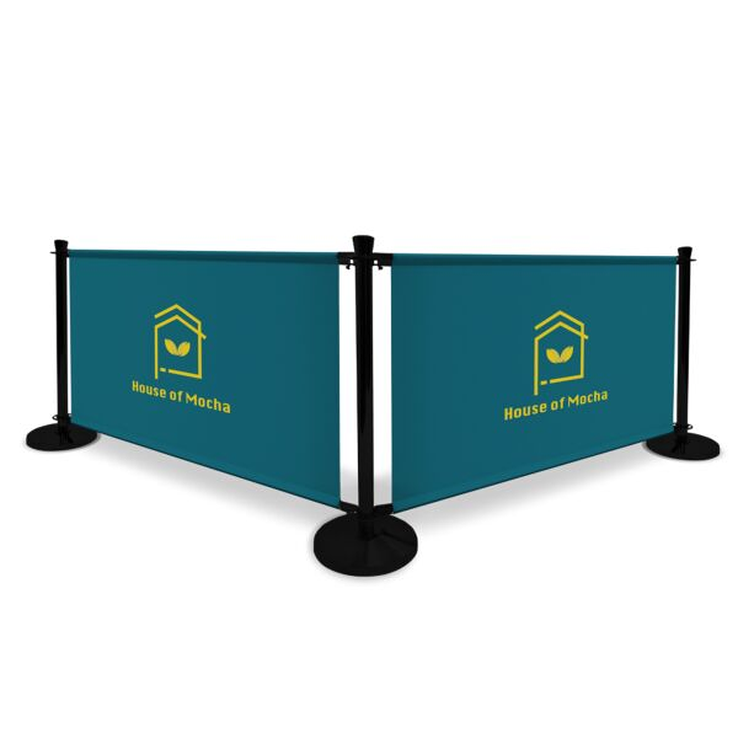 Mocha Café Barrier Kit - Single-Sided - 1000mm - Display Polyester